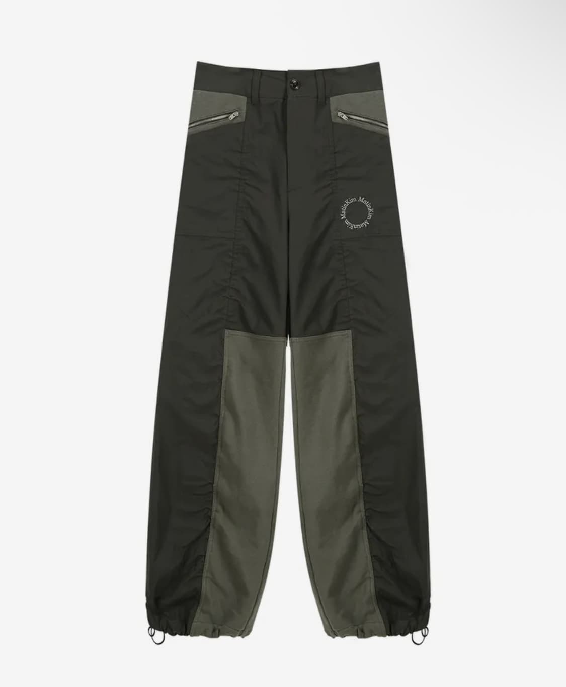 마뗑킴 TERRY MIXED NYLON PANTS 카키 바지 상품이미지1