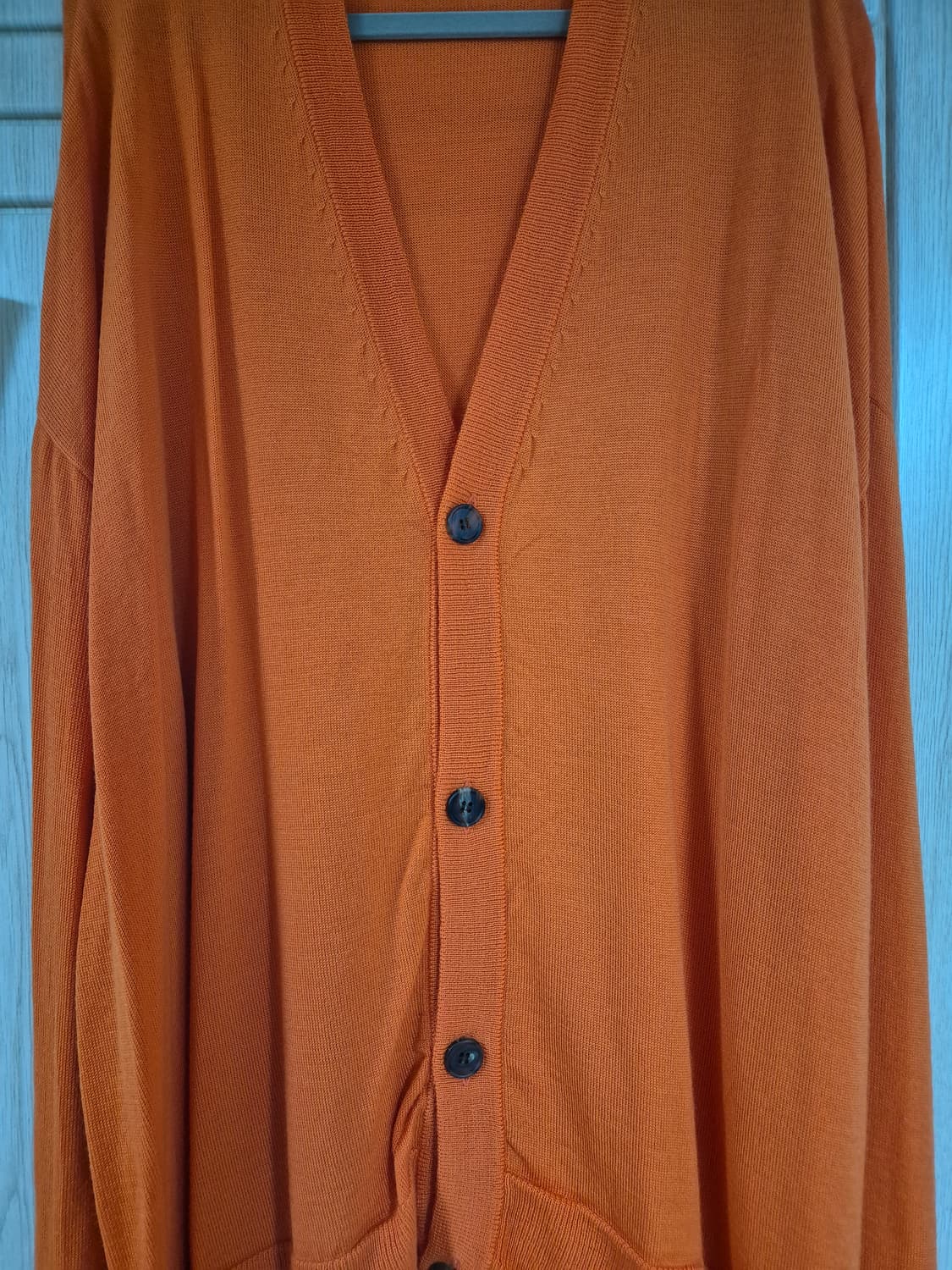 우영미 남성 울 가디건 오렌지 50 상품이미지1