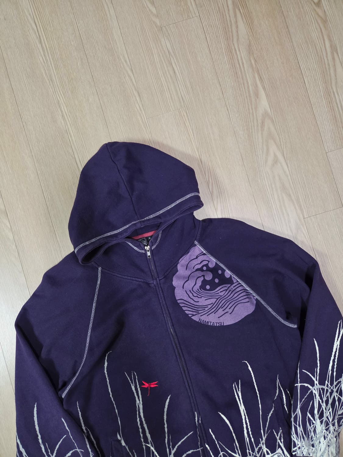 NAMITATSU 퍼플 집업 후드 재킷 상품이미지4