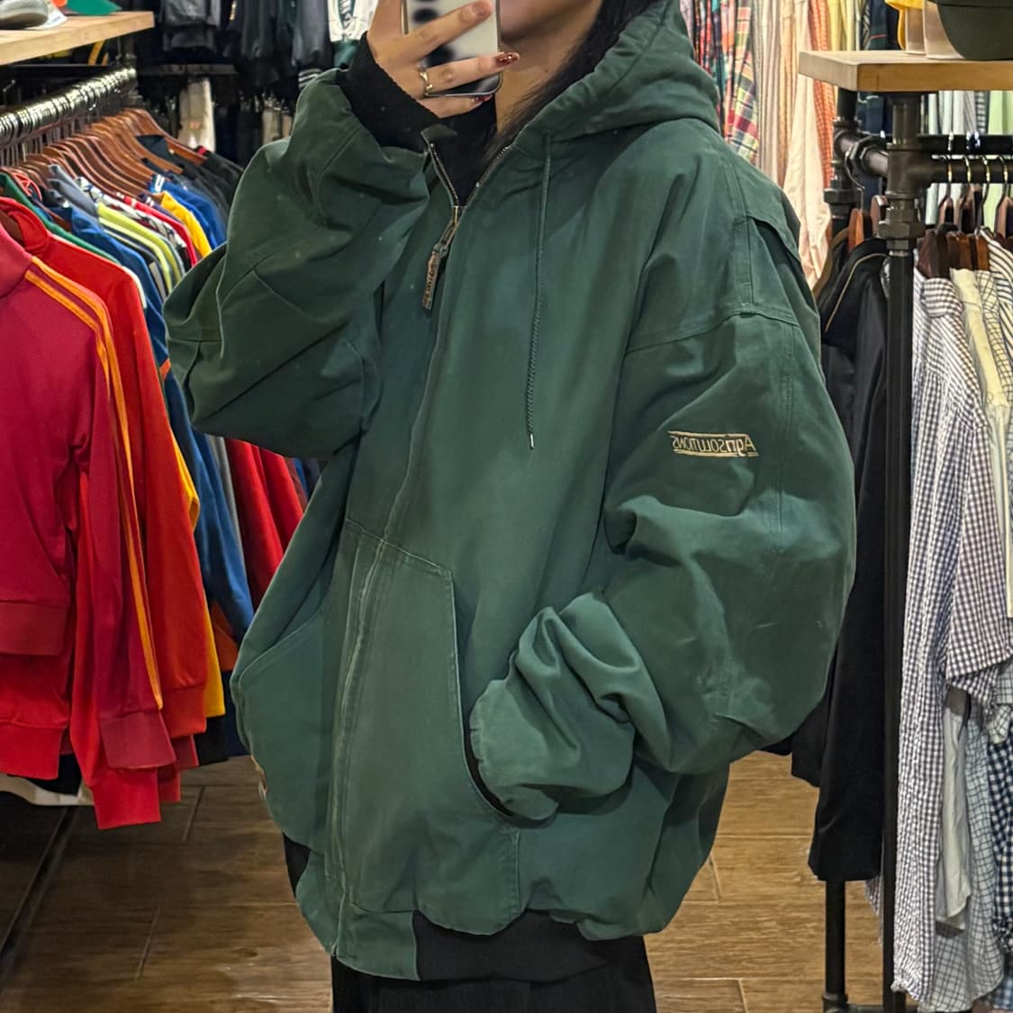 [HI] VTG 오버핏 워크웨어 자켓 포레스트 그린 상품이미지5