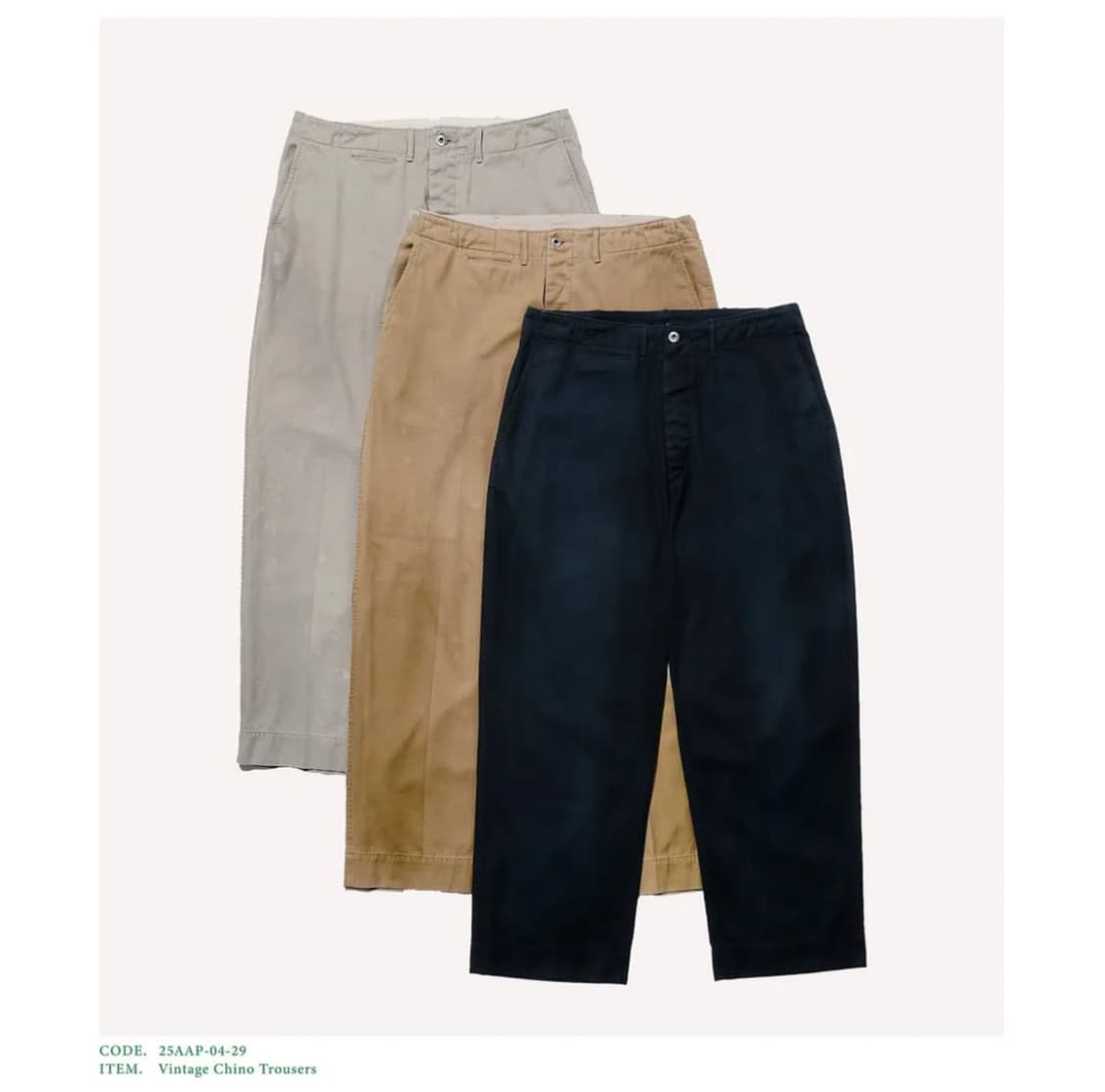 아프레쎄 / 빈티지 치노 트라우저 베이지 / 1 상품이미지1