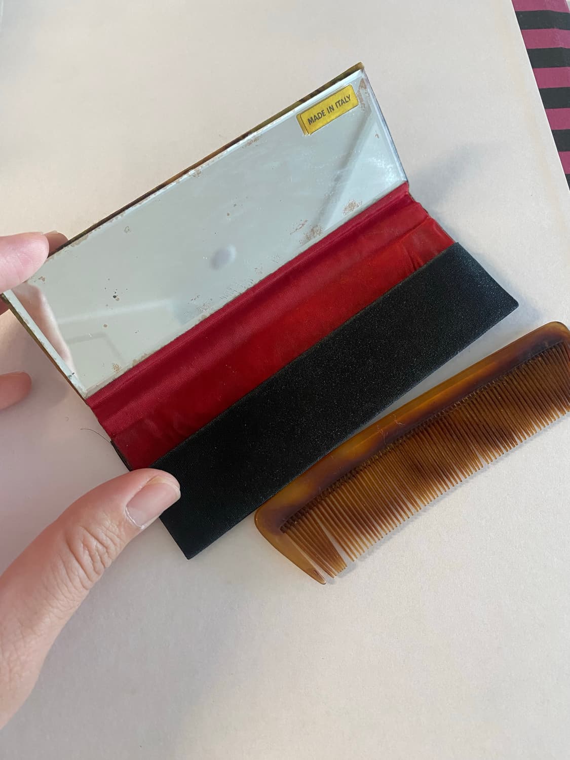 로코코풍 이태리 앤틱 거울 빗 세트 상품이미지4