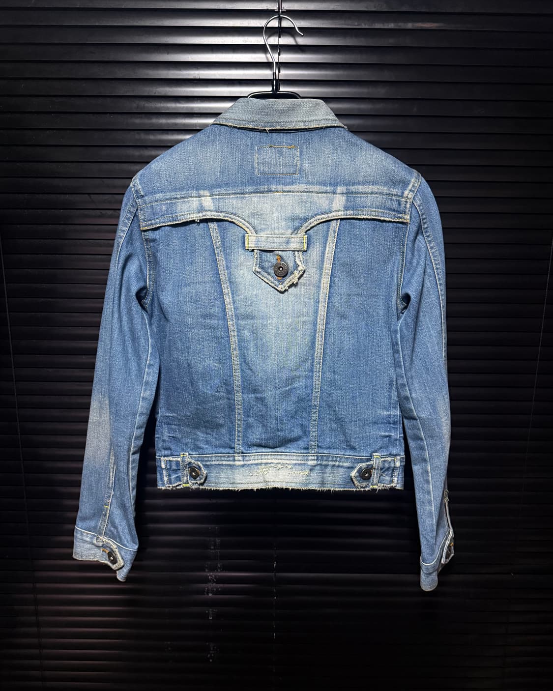 블루보이 트러커 워싱 데님 청자켓 크롭 숏자켓 고스 펑크 락 갸루 로리걸 상품이미지4