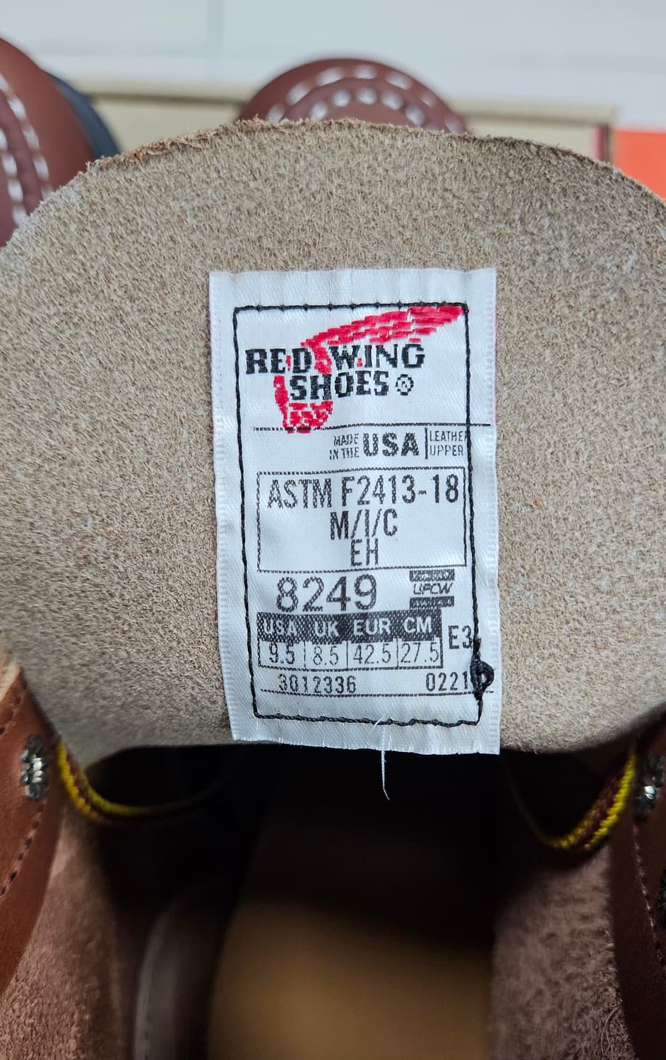 레드윙 6인치 목토 워크화, 안전화 8249, US9.5EEE 상품이미지9