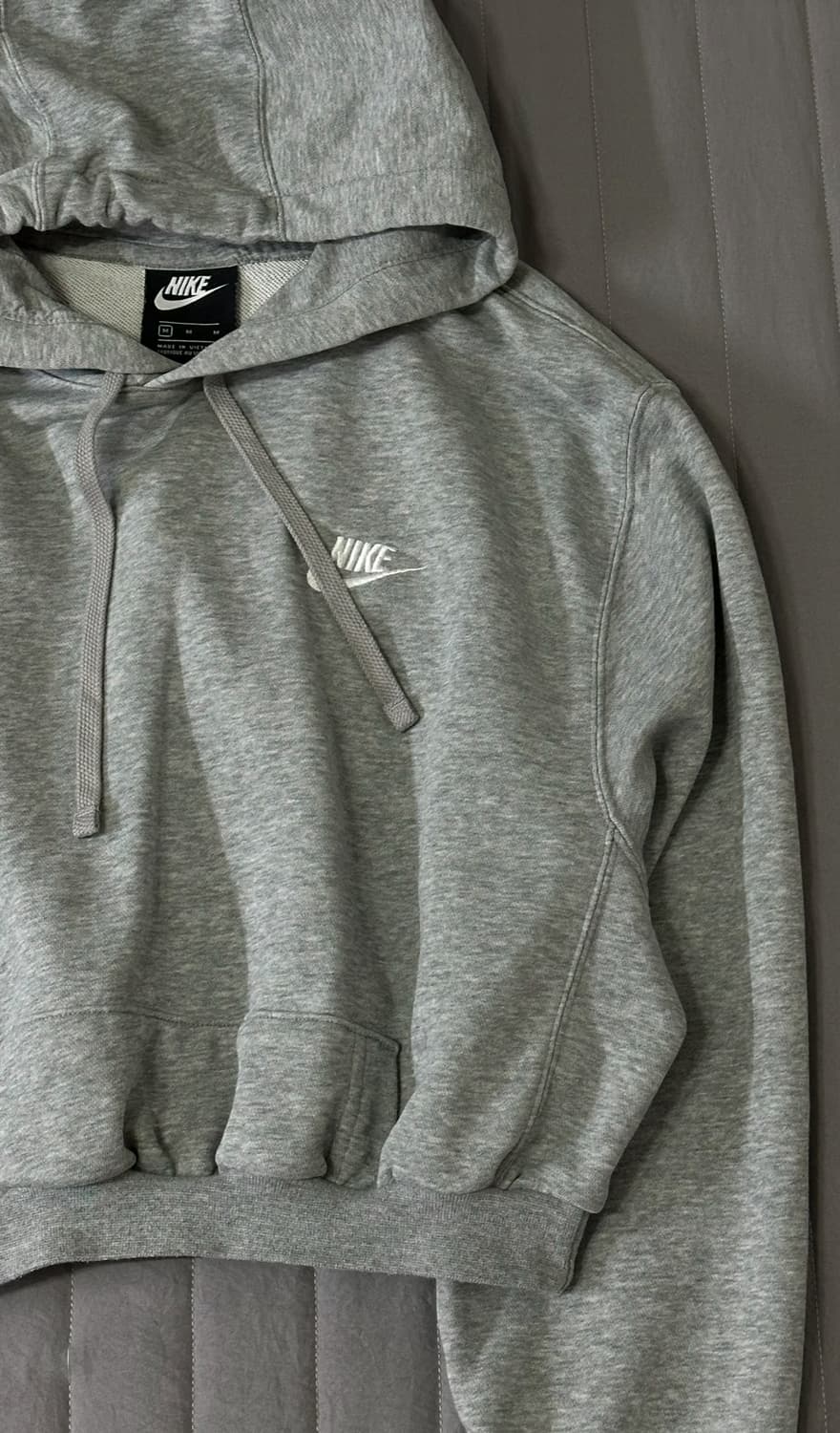 나이키 크롭 후드티 (그레이)  상품이미지2