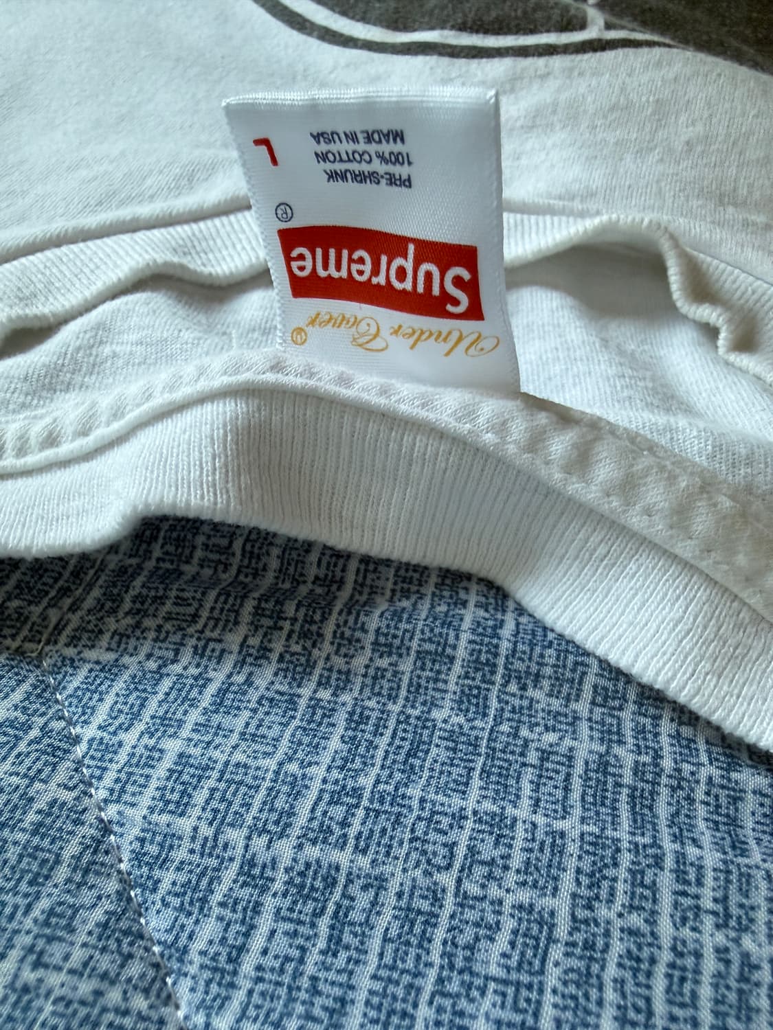 슈프림 언더커버 퍼블릭 에너미 반팔 화이트 L 상품이미지2