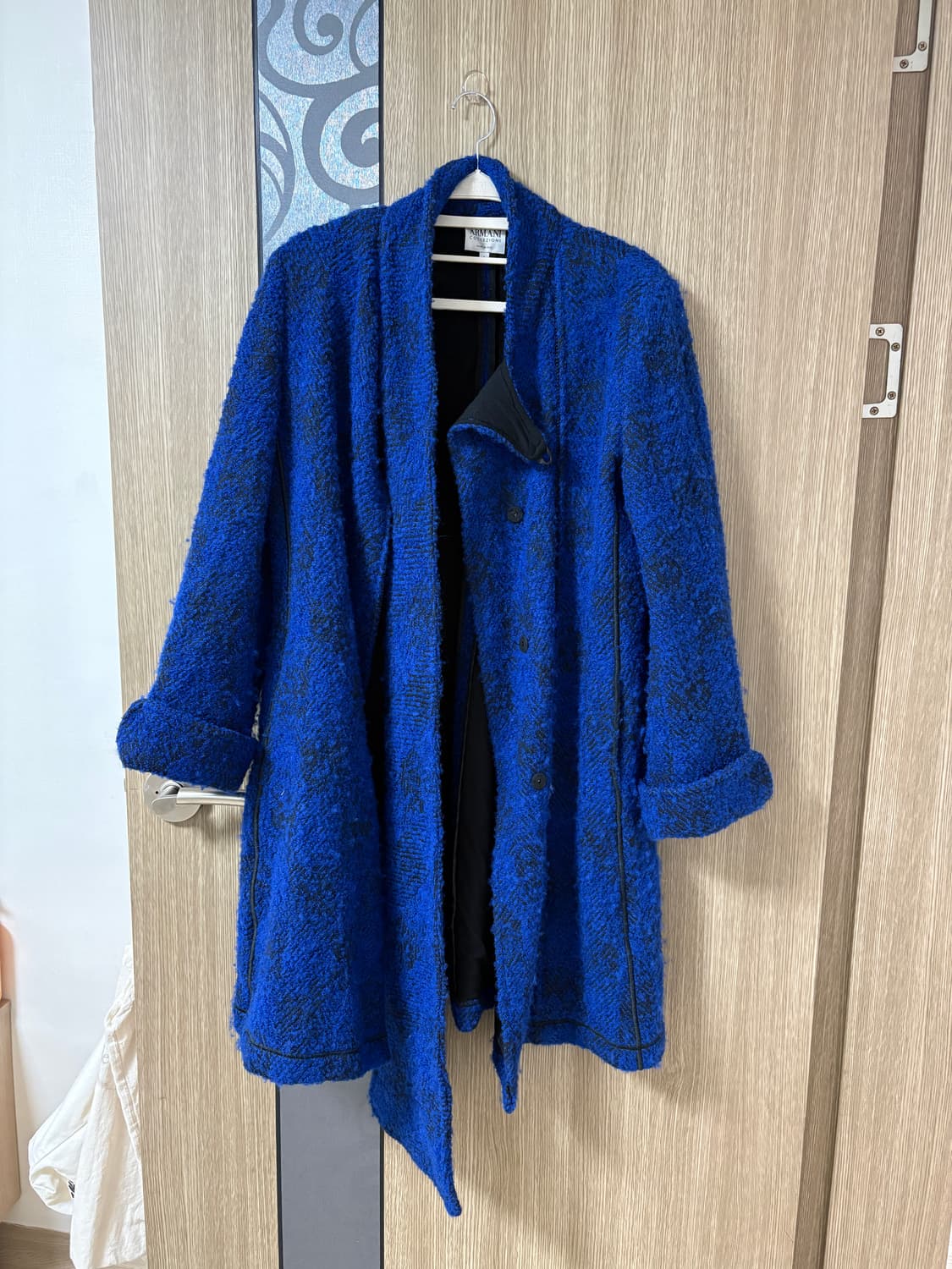 Armani collezioni. Blue wool coat 상품이미지1