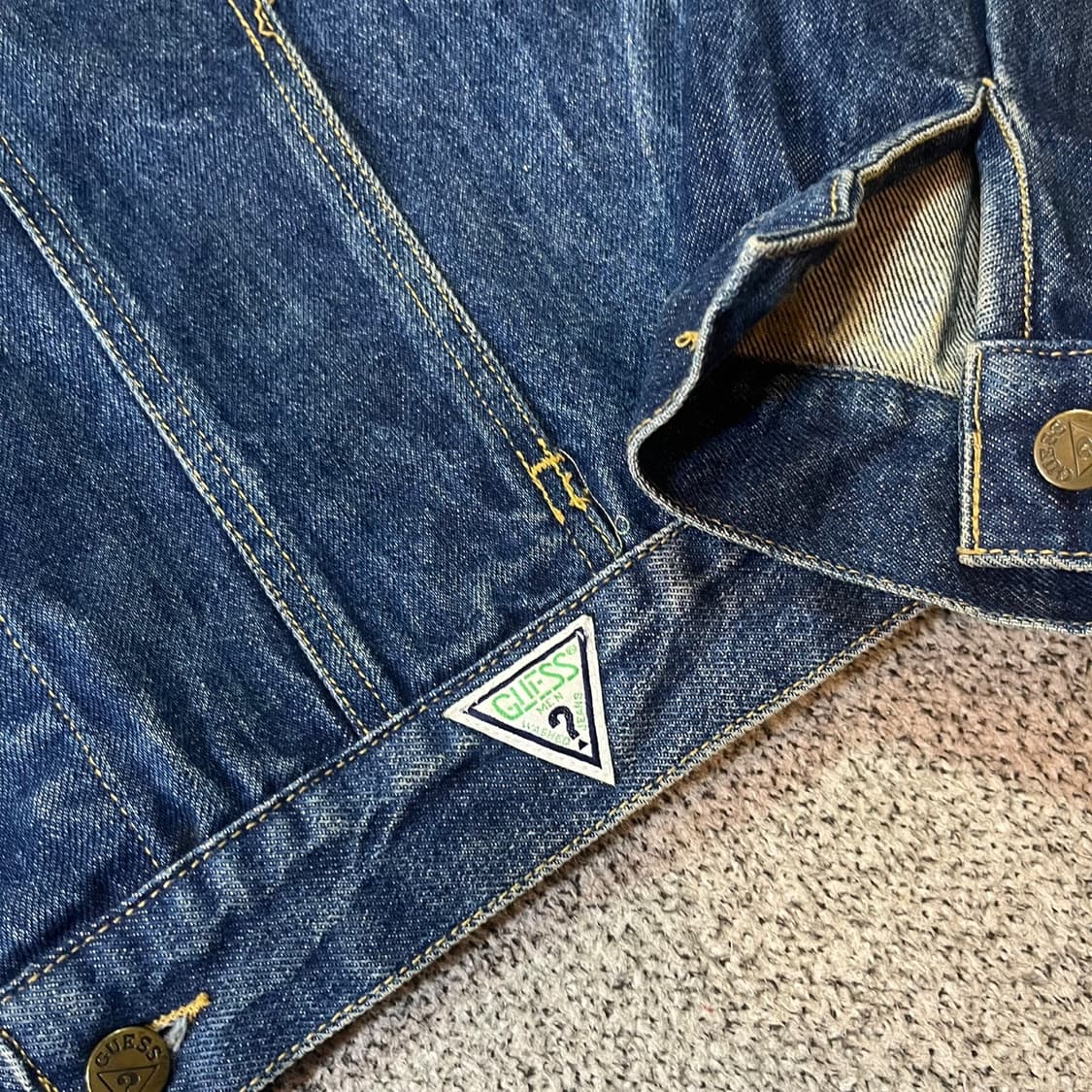 80’s USA 게스 올드스쿨 워시드 데님 자켓 상품이미지3
