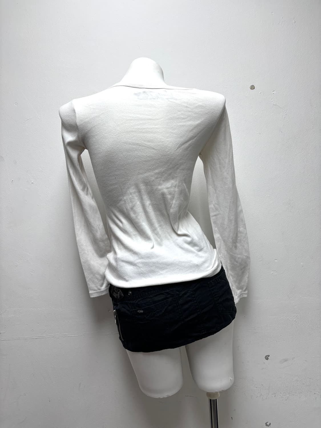 [00’s]Leopard Skull Print White Sleeve 상품이미지5