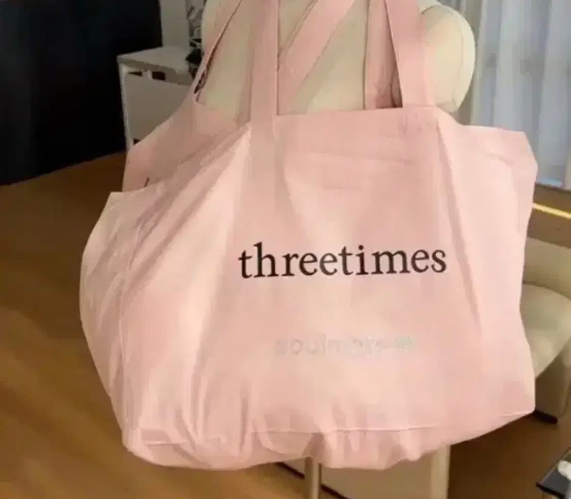 쓰리타임즈 팝업 에코백 상품이미지1