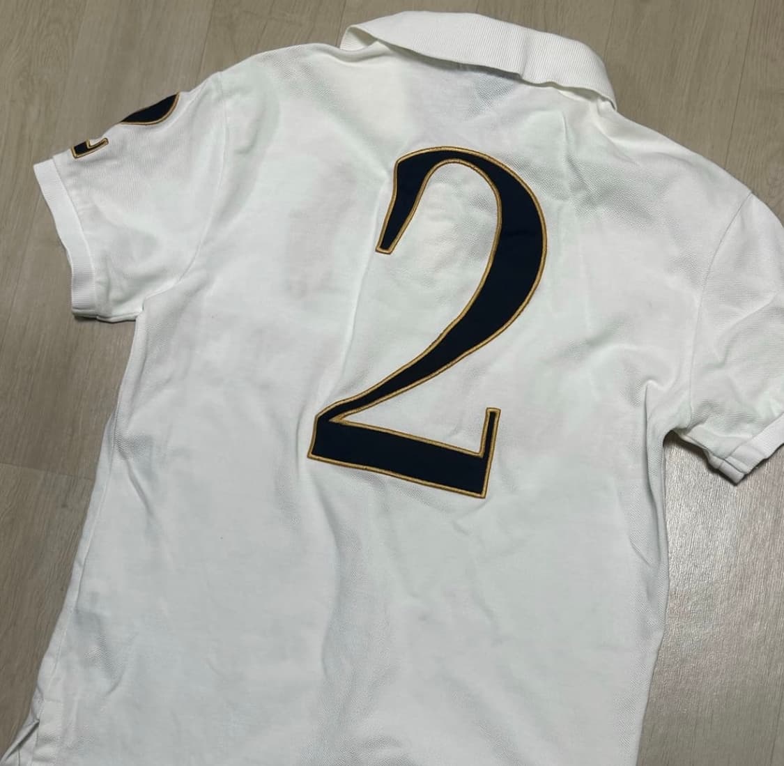 폴로 빅포니 블랙워치 반팔 화이트 m 상품이미지2