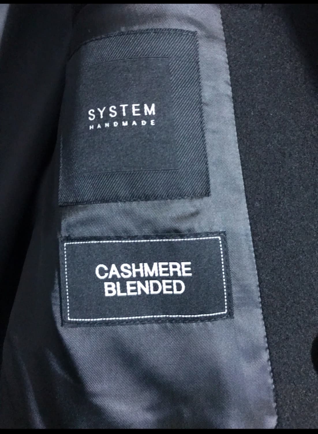 [거의 새것] 시스템옴므 핸드메이드 오버핏 울 캐시미어 코트 100 상품이미지3