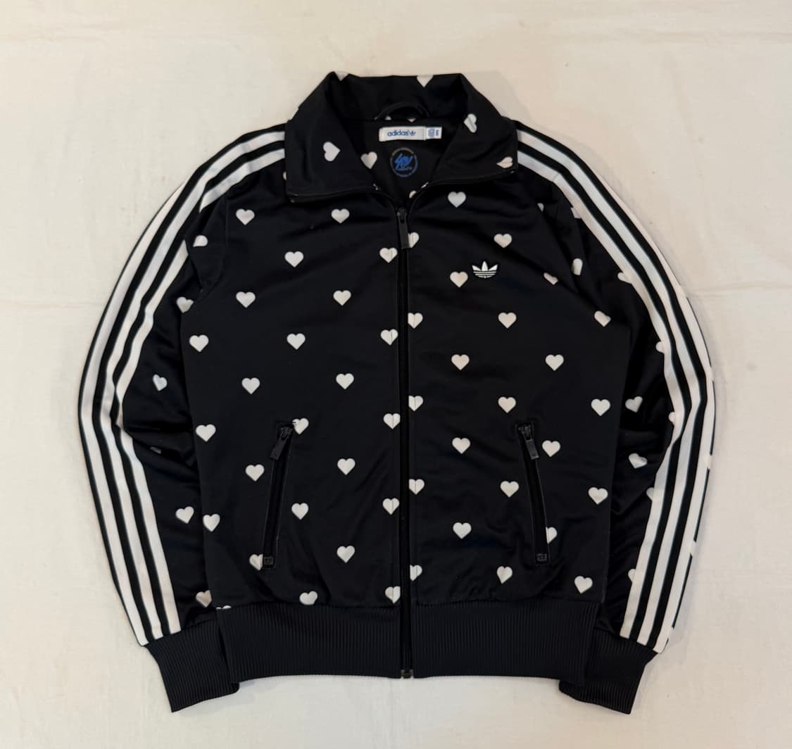 대장급 아디다스 하트 도트패턴 땡땡이 져지 블랙 상품이미지1