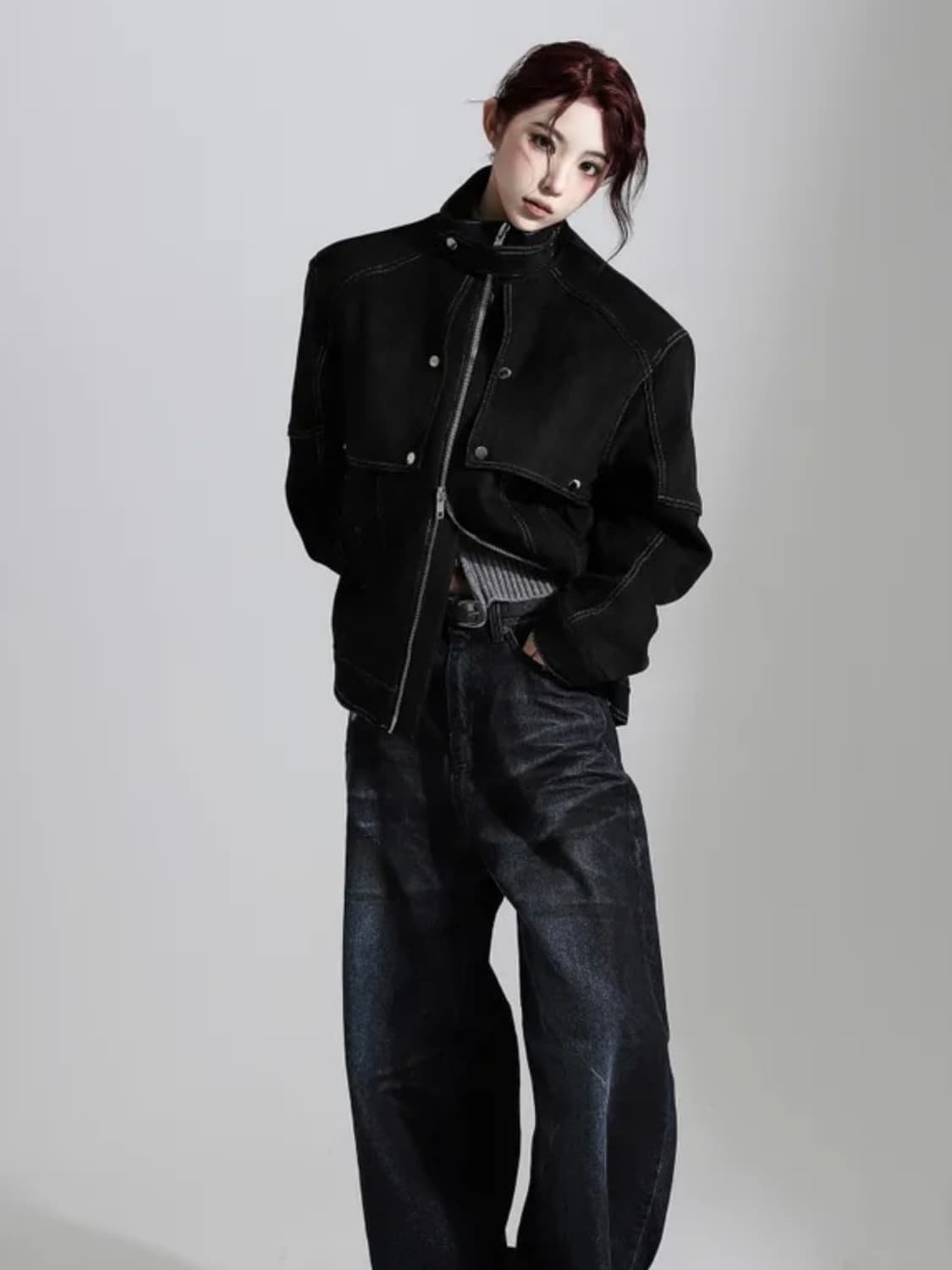 빈티지 스티치 스웨이드 자켓 상품이미지1