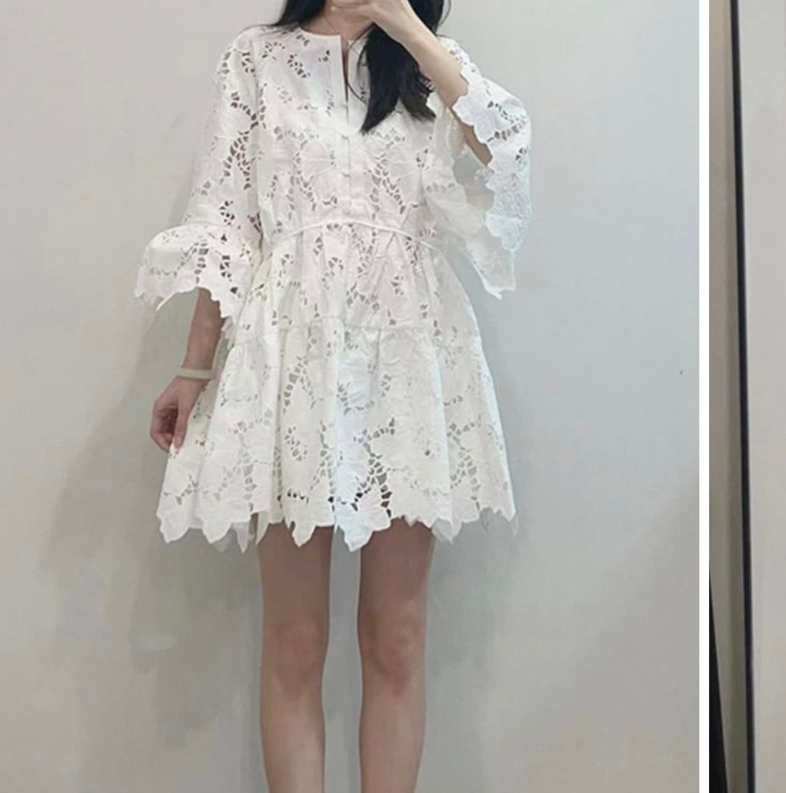 셀프포트레이트 레이스 코튼 원피스 44-66 사이즈 정품 새상품  상품이미지5