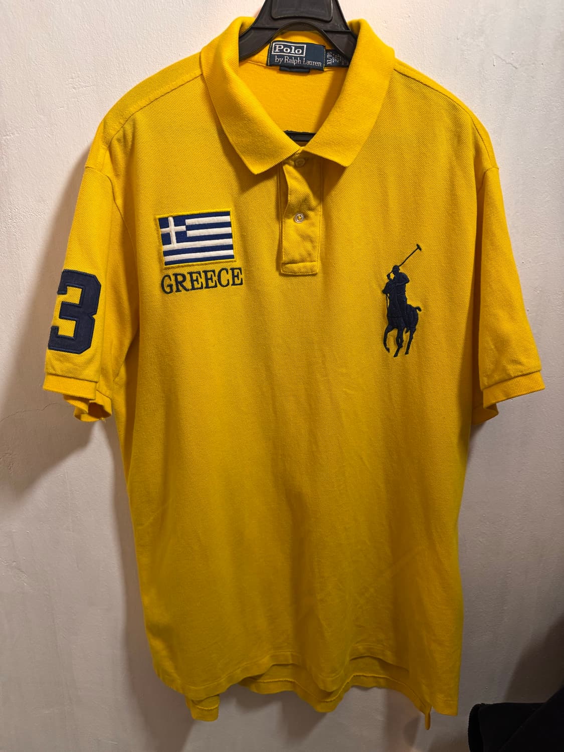 폴로 랄프로렌 빅포니 그리스(GREECE) 국기 반팔 카라티 XL 상품이미지1