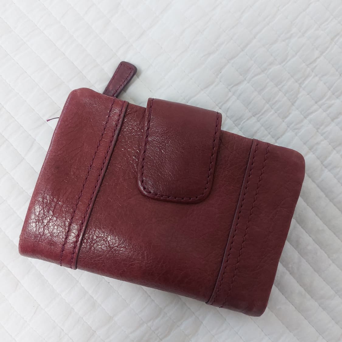 Fossil 가죽 크로스백 버건디 가죽 가방 지갑 세트 상품이미지7