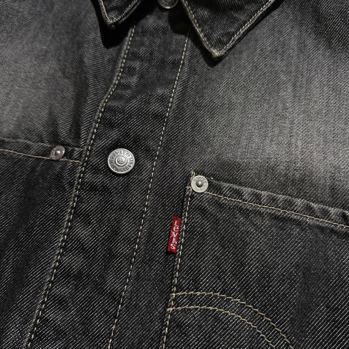 리바이스 엔지니어드 진 흑청 데님 트러커 자켓 상품이미지7