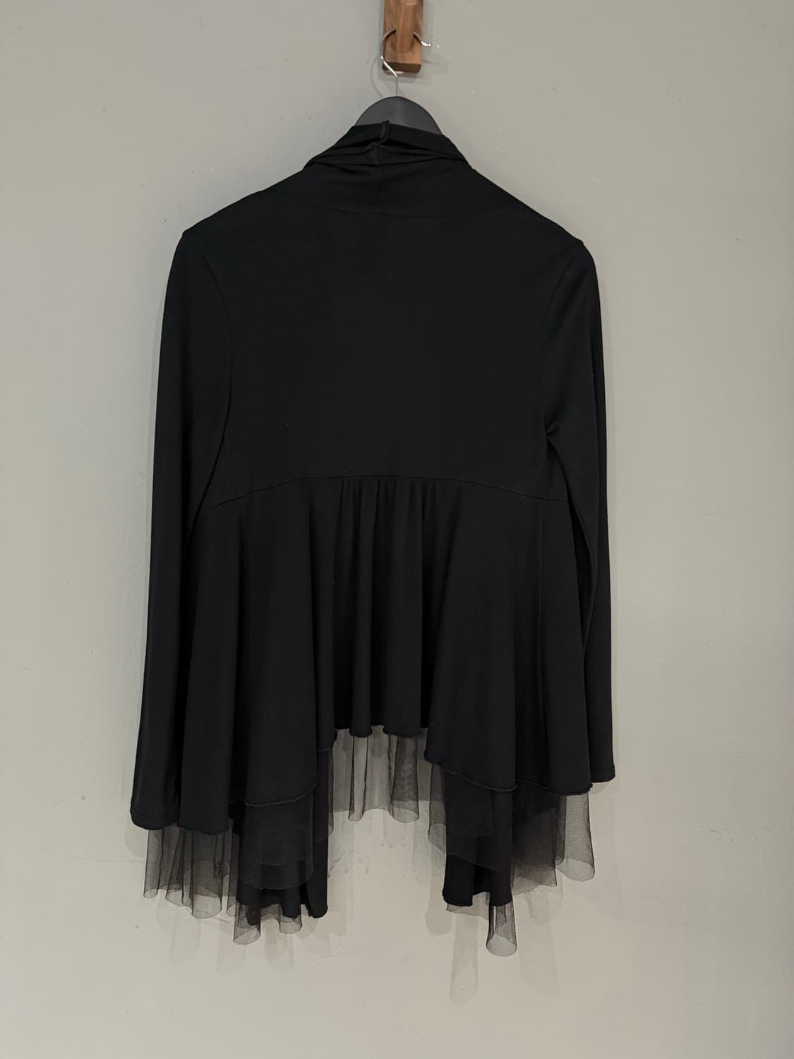 tulle layered drape collar cardign 상품이미지7