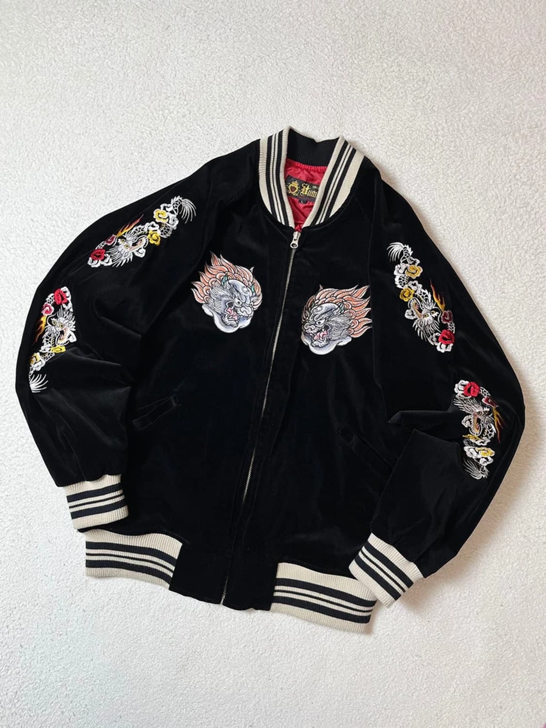 험버 Humber 벨벳 재팬 고블린 자수 스카쟌 블루종 PN7093 상품이미지3