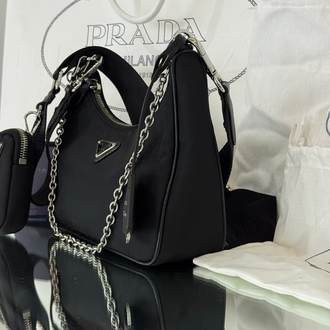 [새상품급/풀구성] 프라다 리나일론 2005 리에디션 테수토 호보백 상품이미지4