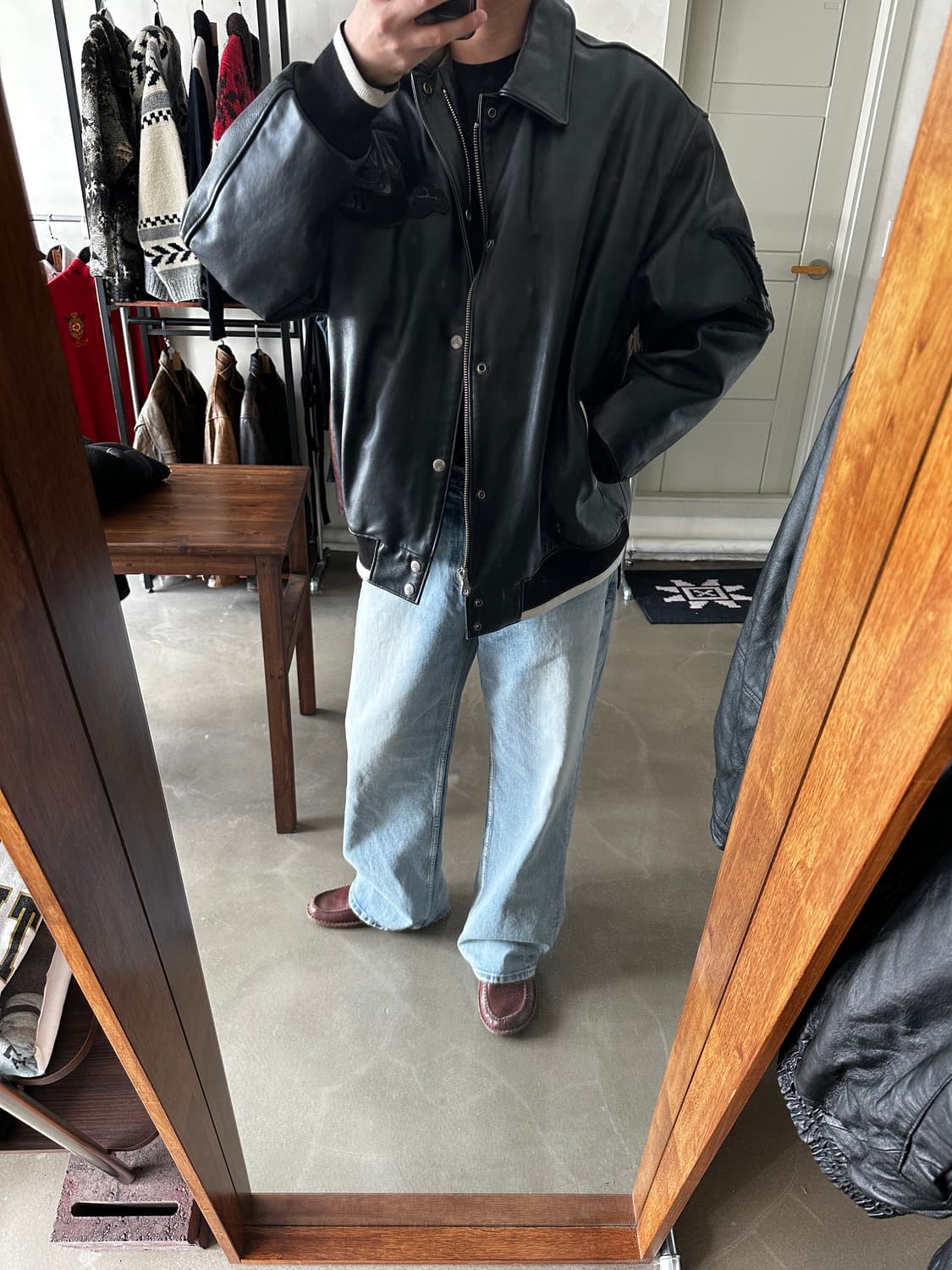 아비렉스 avirex nyc 레더 바시티 자켓 상품이미지10