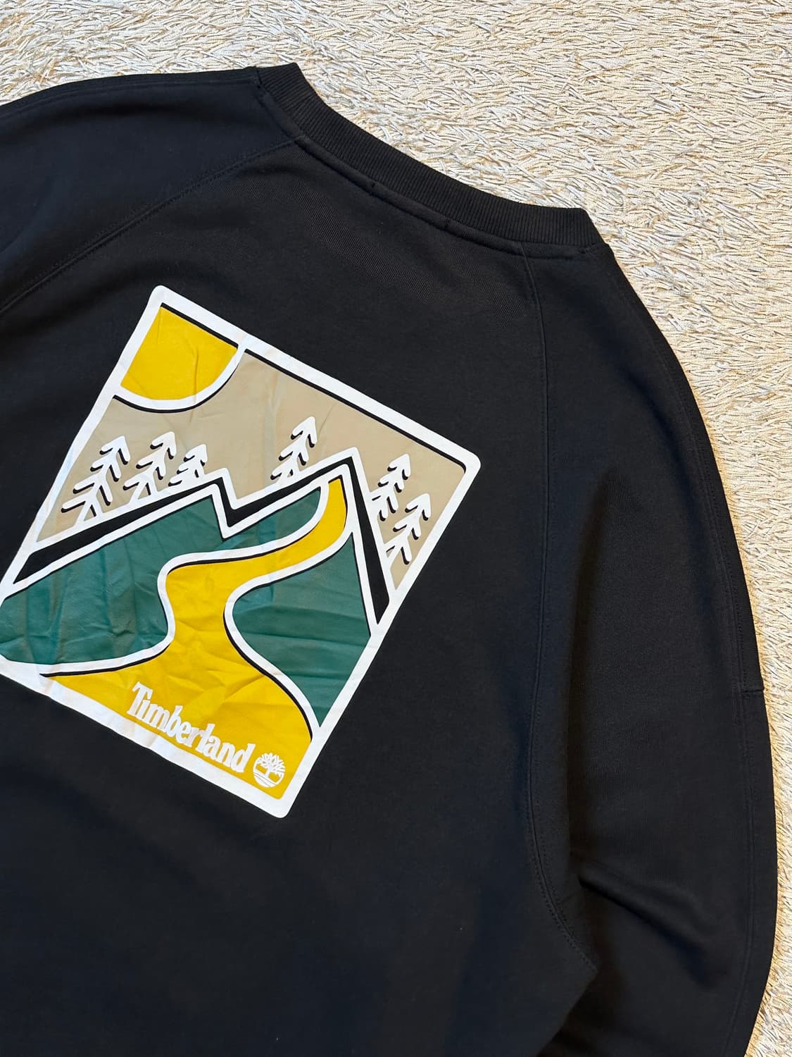 팀버랜드 TIMBERLAND 백프린팅 맨투맨 블랙 상품이미지5