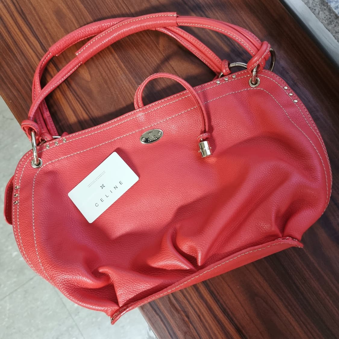 셀린느 소가죽 숄더백 토트백 호보백 made in Italy / 상태최상 상품이미지1