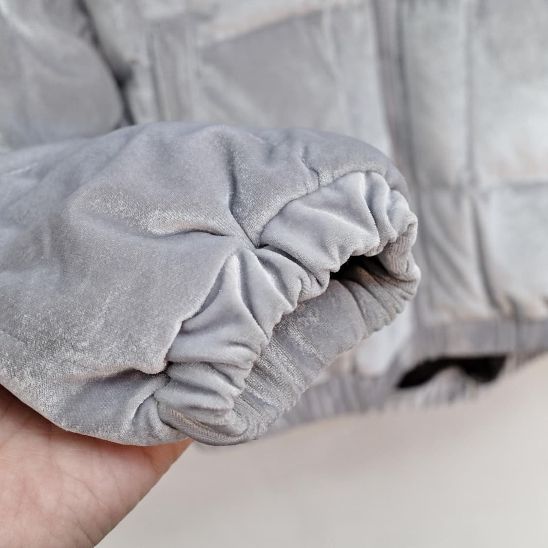 90's adidas velvet down puffer jacket 상품이미지3