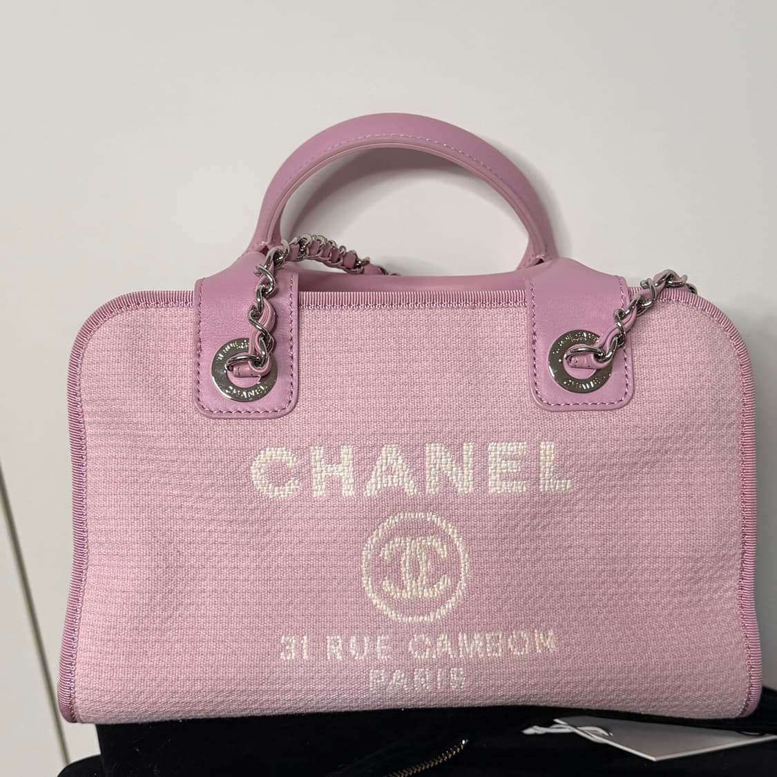 샤넬 볼링 도빌백 핑크 상품이미지1