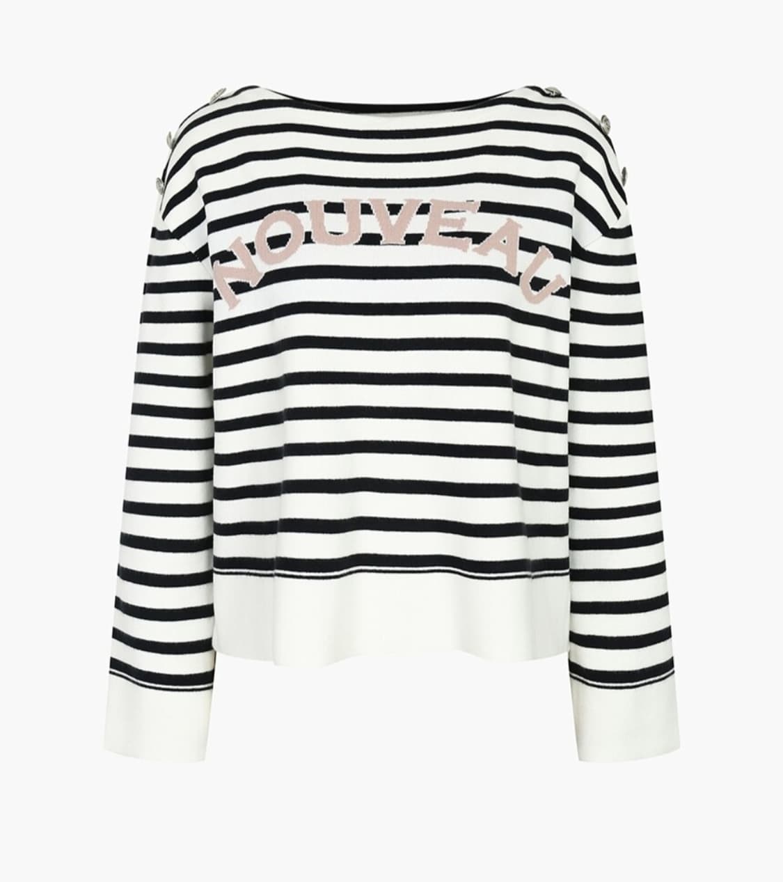 나이스클랍 스트라이프 자카드 니트 탑 프리사이즈 상품이미지4