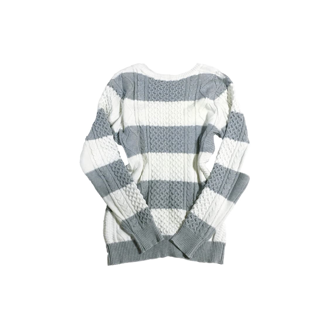 그레이 스트라이프 니트 너드캐주얼 무채색 상품이미지2