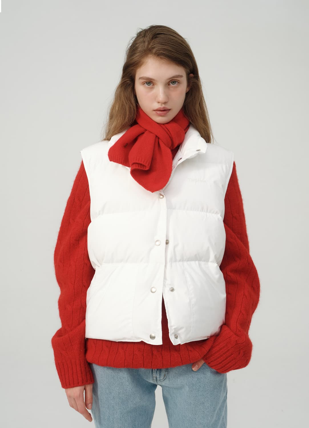 더바넷 화이트 라이트 구스 푸퍼 베스트 우먼즈 상품이미지5