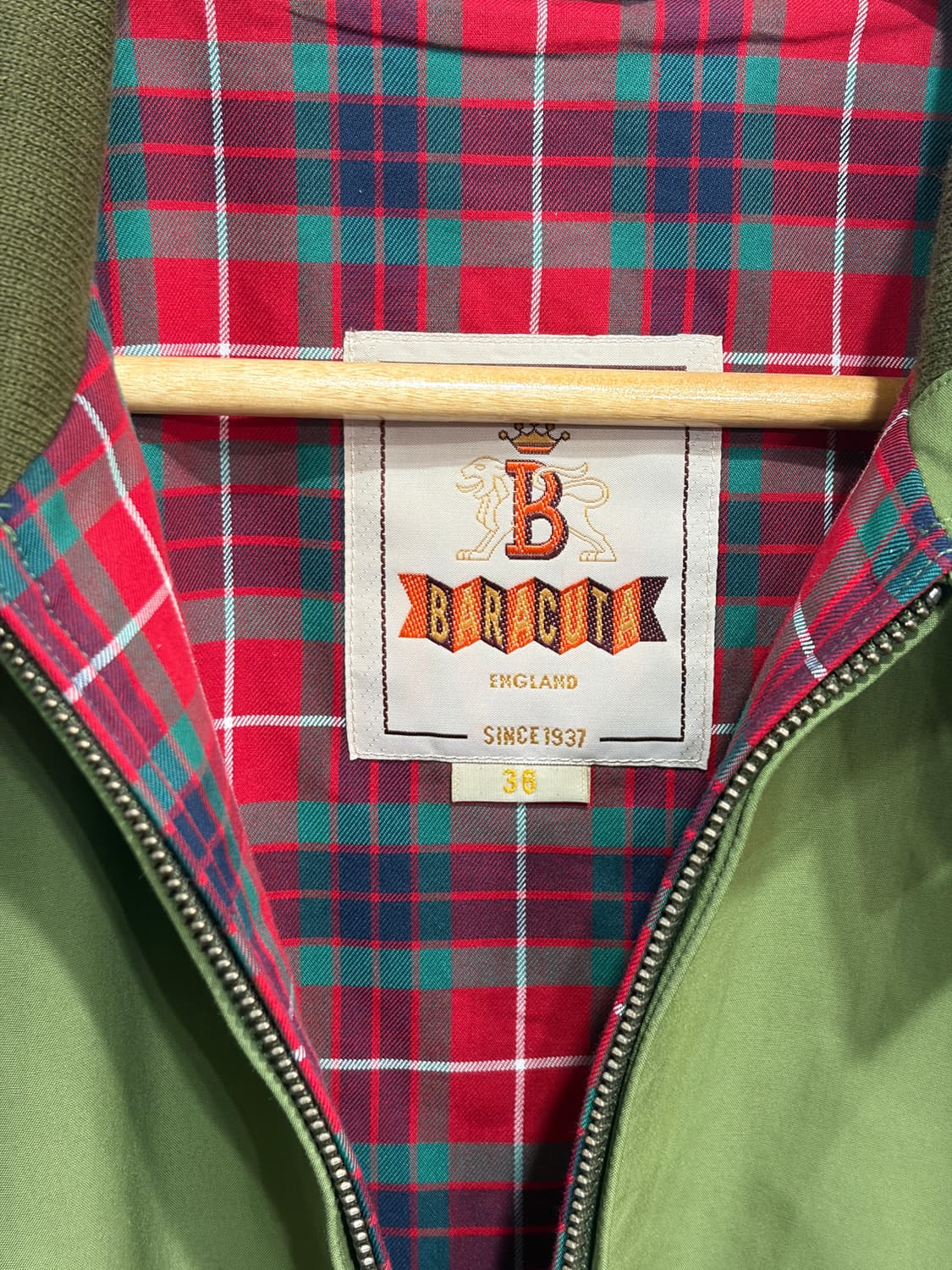 바라쿠타 G9 오리지널 헤링턴 자켓 올리브 그린 36 상품이미지3