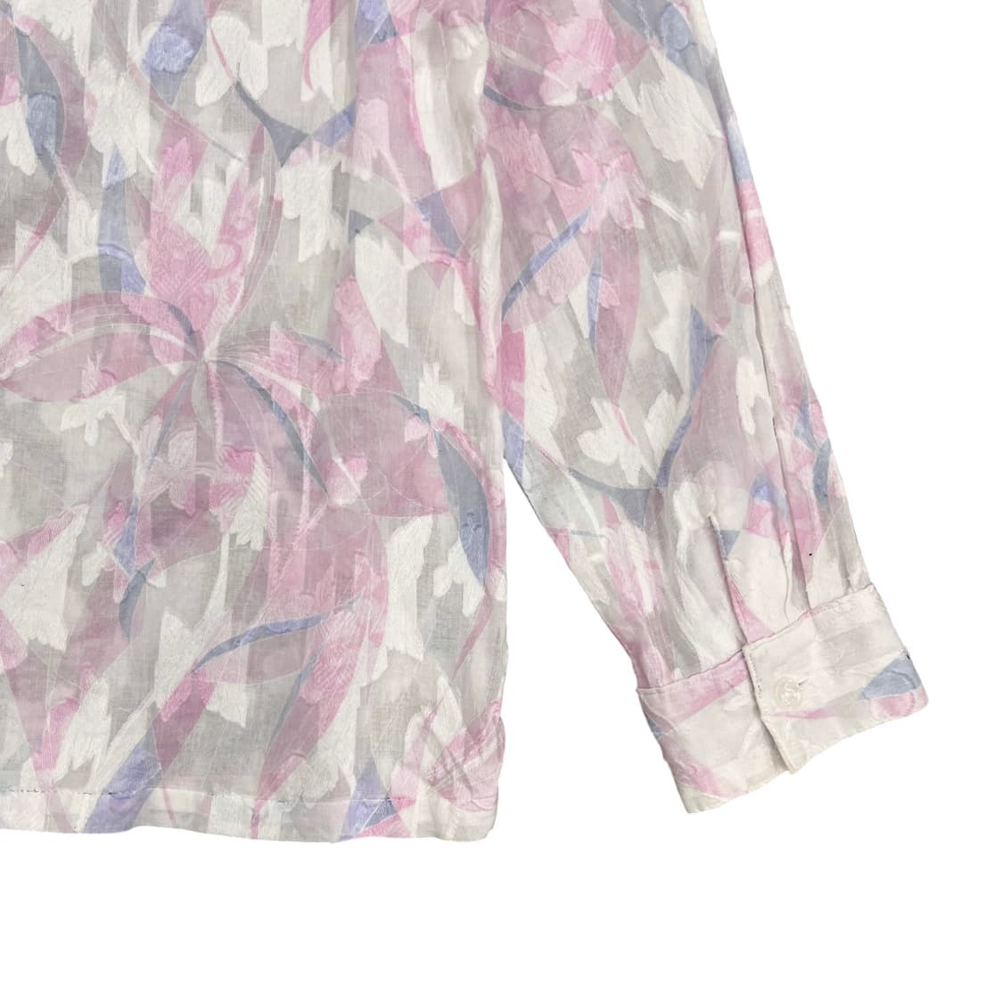 Pink See-Through Embroidery Detail Shirt 상품이미지5