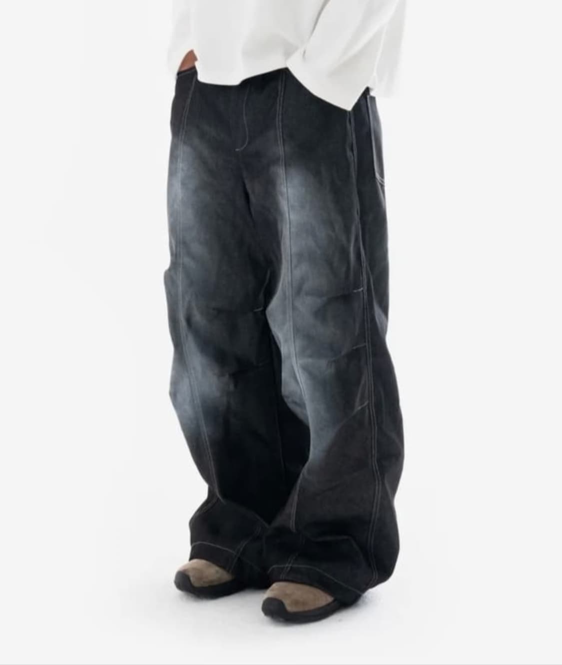 아캄 스프레이드 디테일 데님 팬츠 상품이미지2