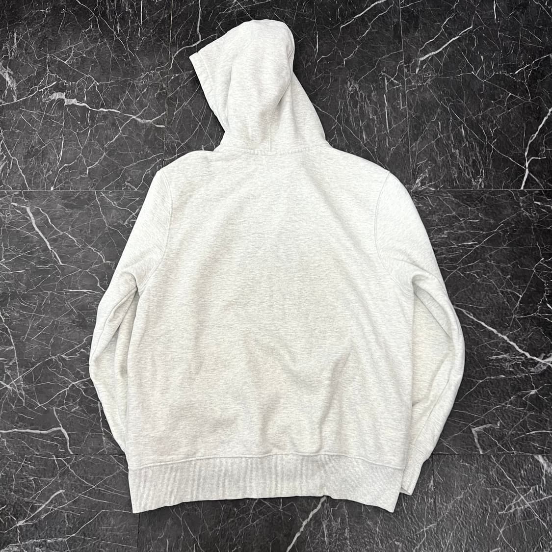 스투시 베이직 미들 스탁로고 후드 그레이 상품이미지3