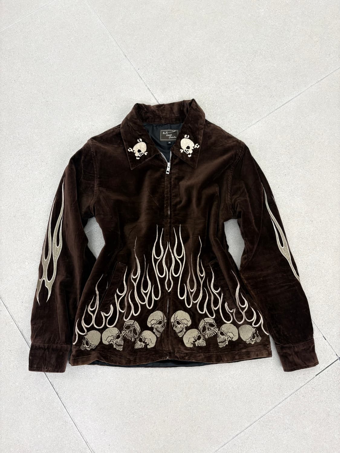 브라운 스컬 자수 자켓 상품이미지1