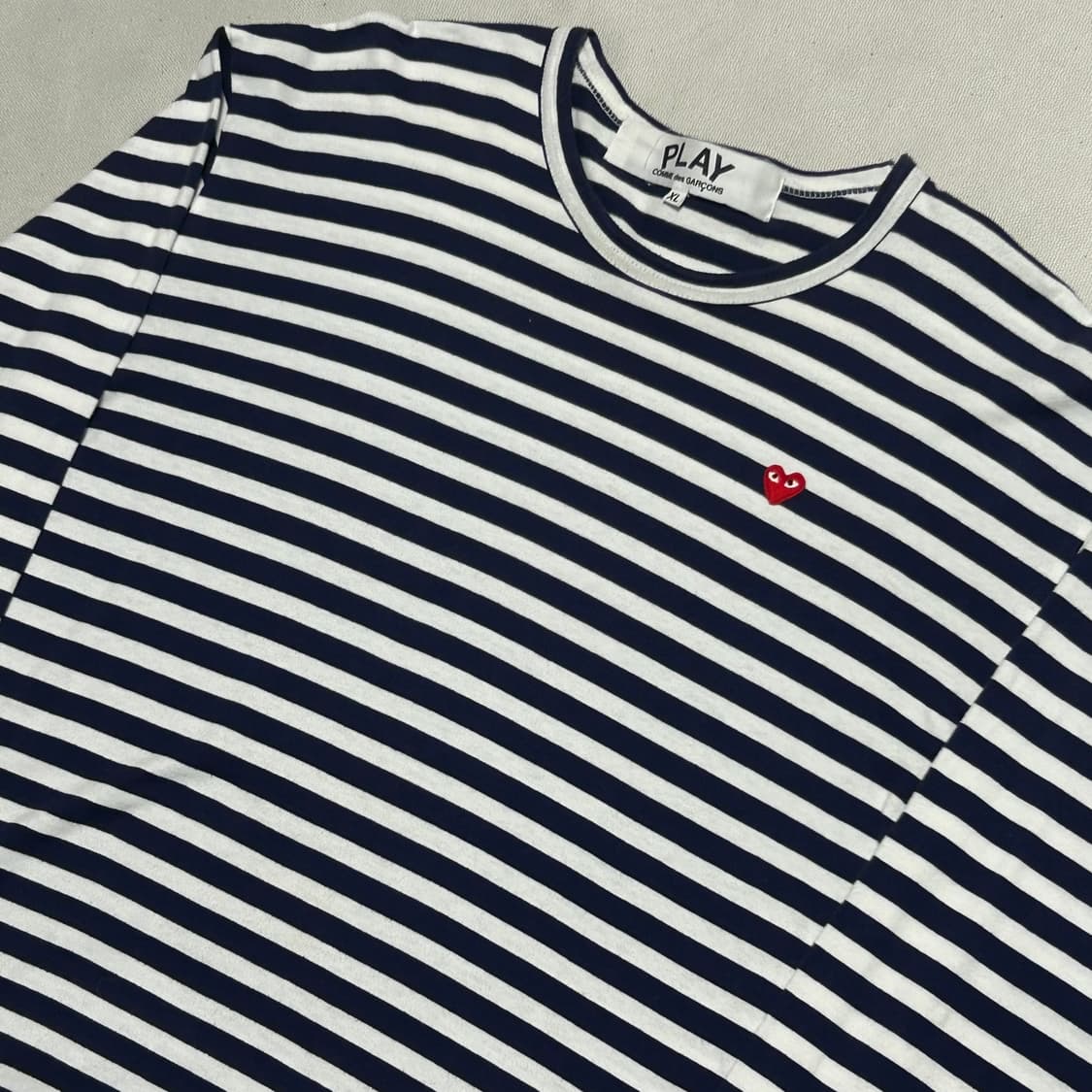 🫶🏻 꼼데가르송 Red Wappen Stripe 긴팔티 🫶🏻 상품이미지2