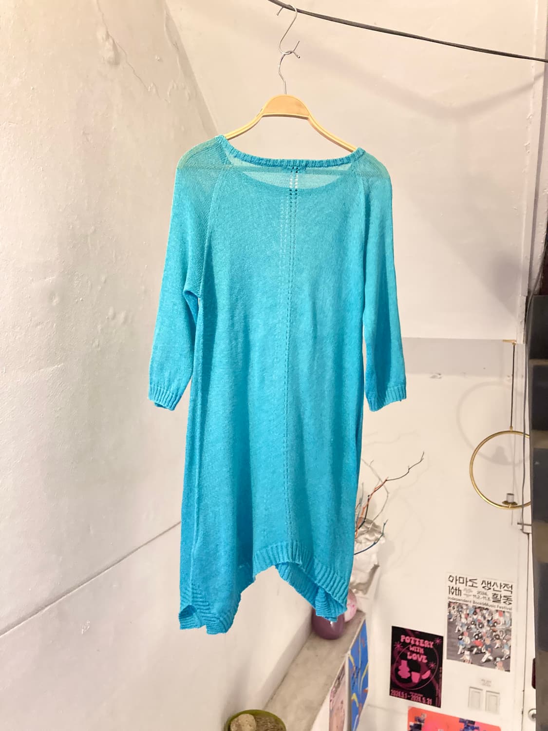 빈티지 여름 니트 플레어 원피스 상품이미지5