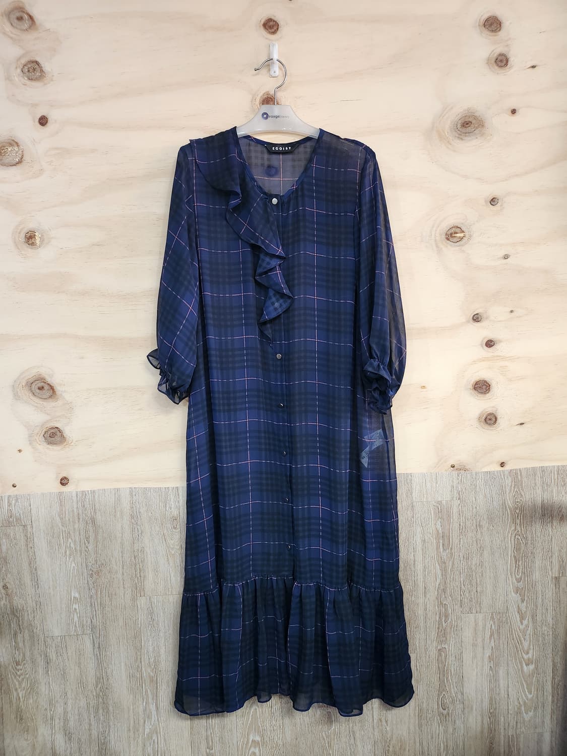 548) 에고이스트 EGOIST 체크 롱 원피스 상품이미지1
