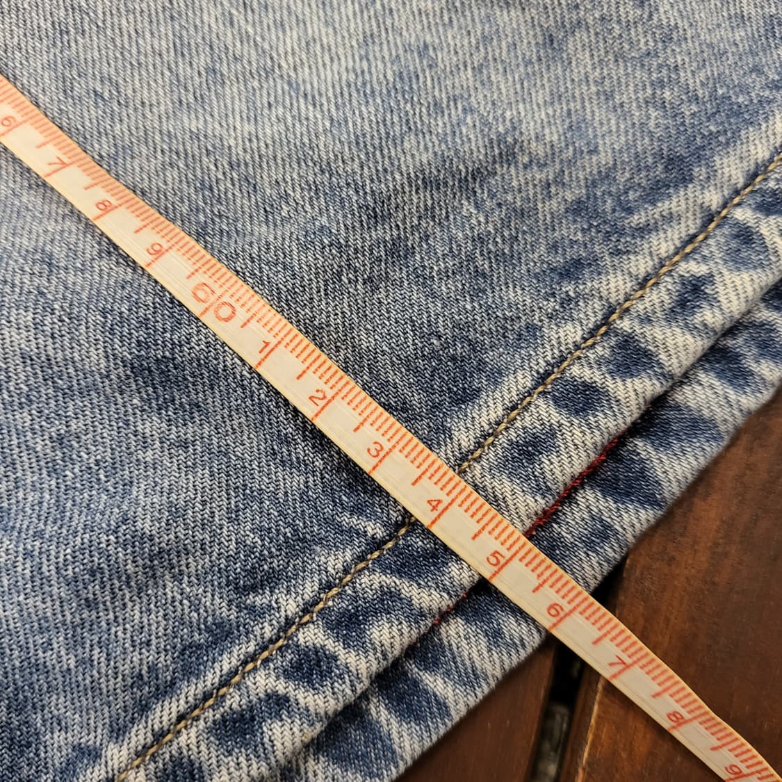 타미진스 데님 멜빵 치마 (M) 상품이미지10