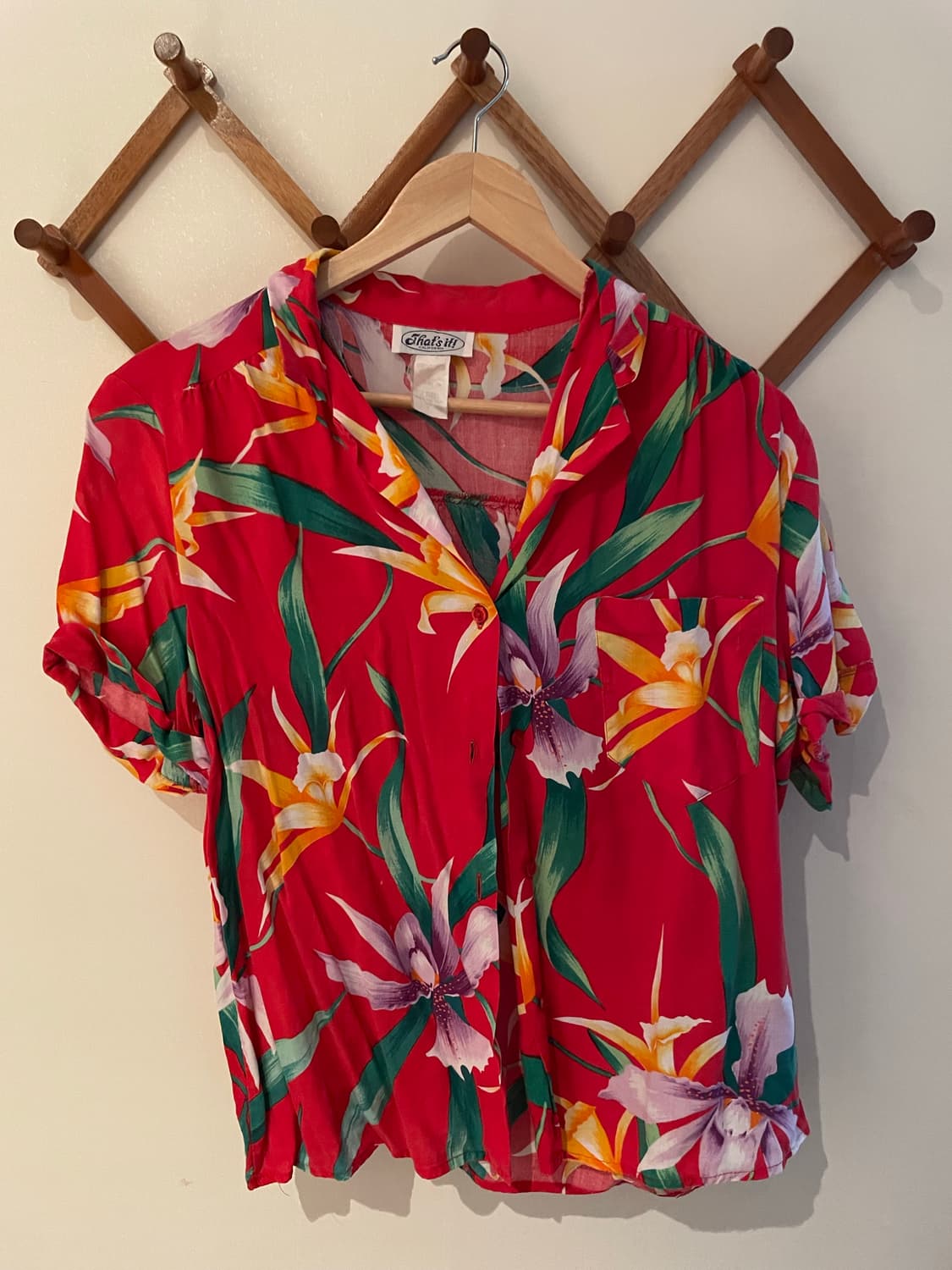 That’s It Flower Semi-cropped 1/2 Shirts 상품이미지1