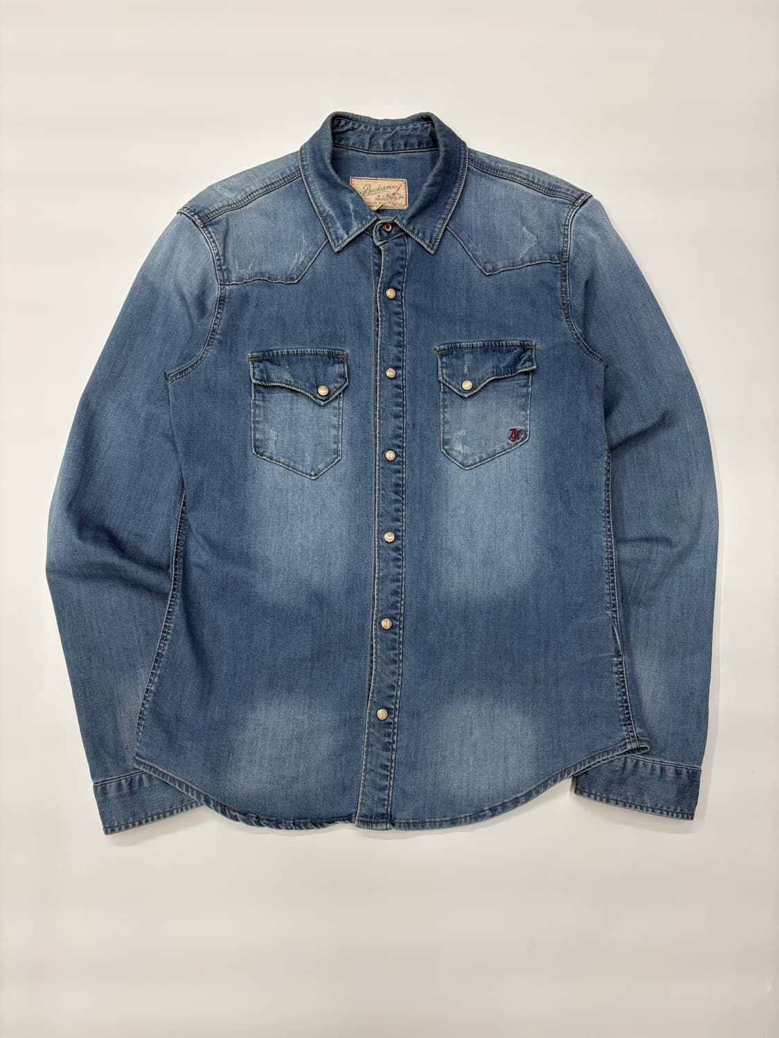 Buckaroo 버커루 빈티지 라이트워시 웨스턴 데님 셔츠 Size: L 상품이미지6