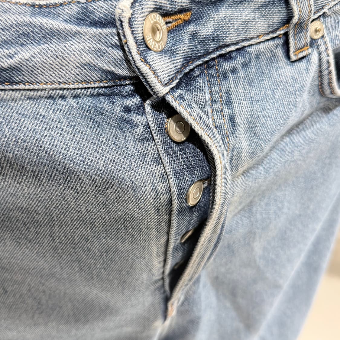 (A+/46) / 로에베 데님 아나그램 배기 데님 진 블루 상품이미지2