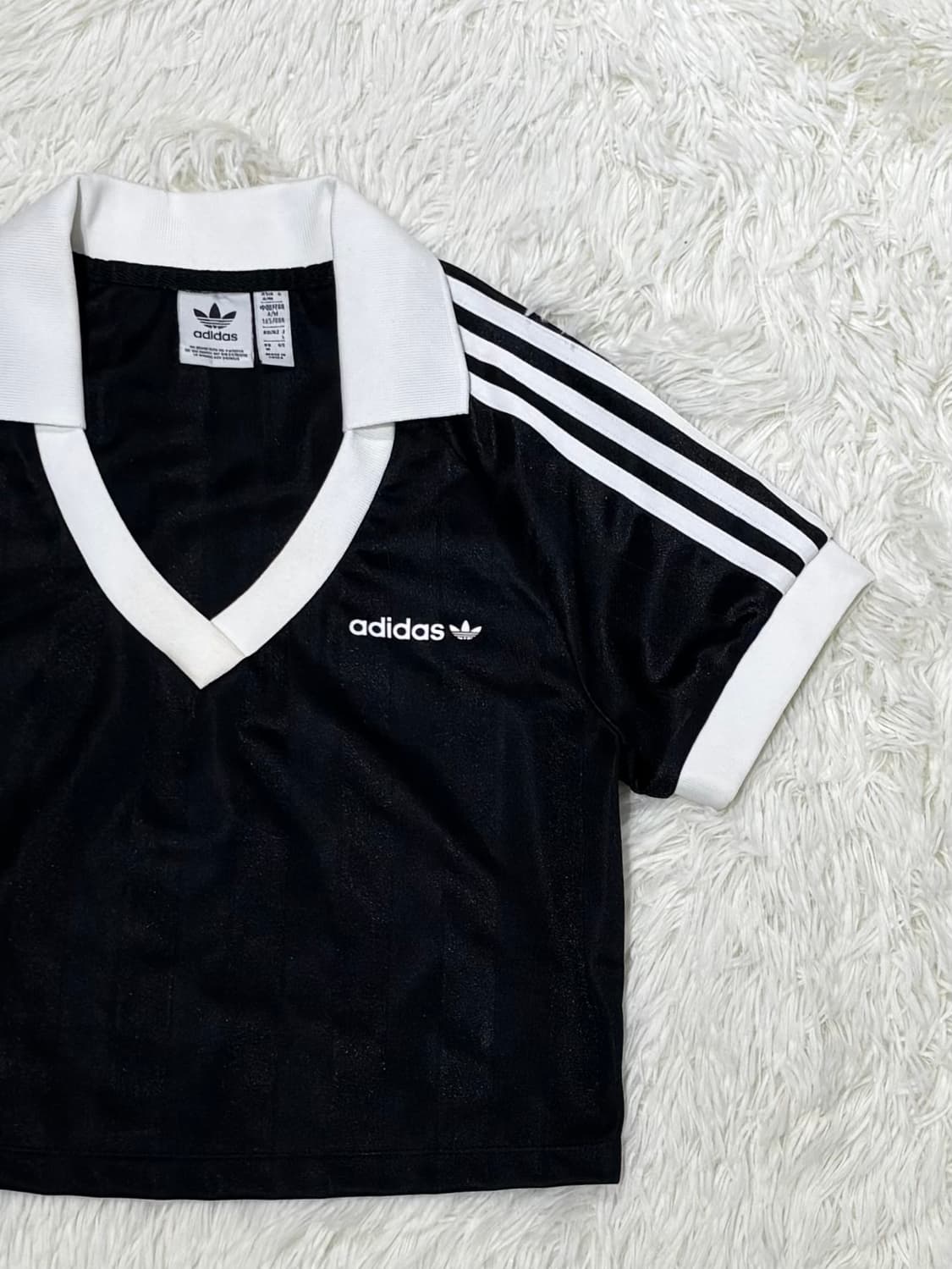 아디다스 풋볼 오픈카라 크롭 반팔 상품이미지5