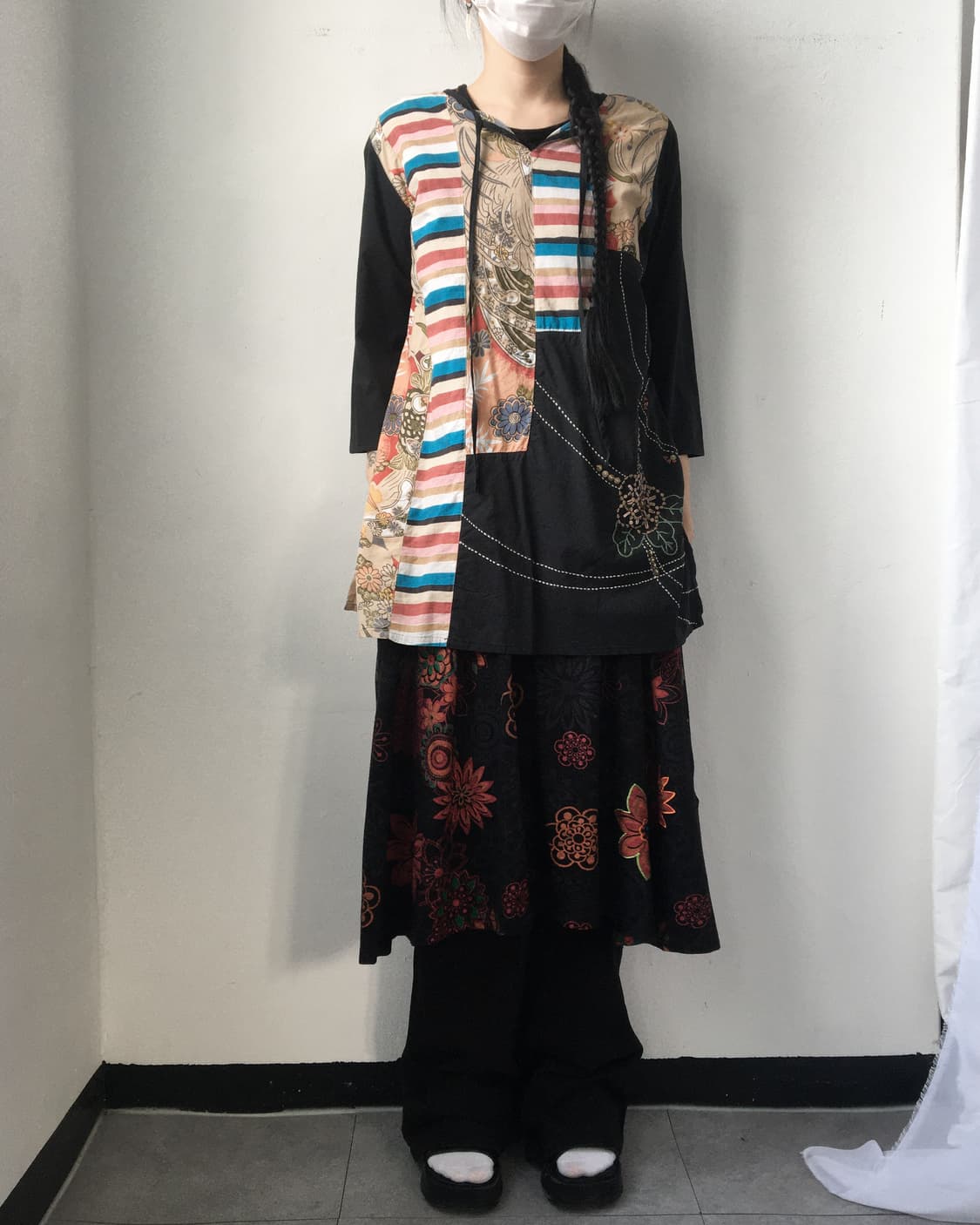 Ethnic point blouse 상품이미지1