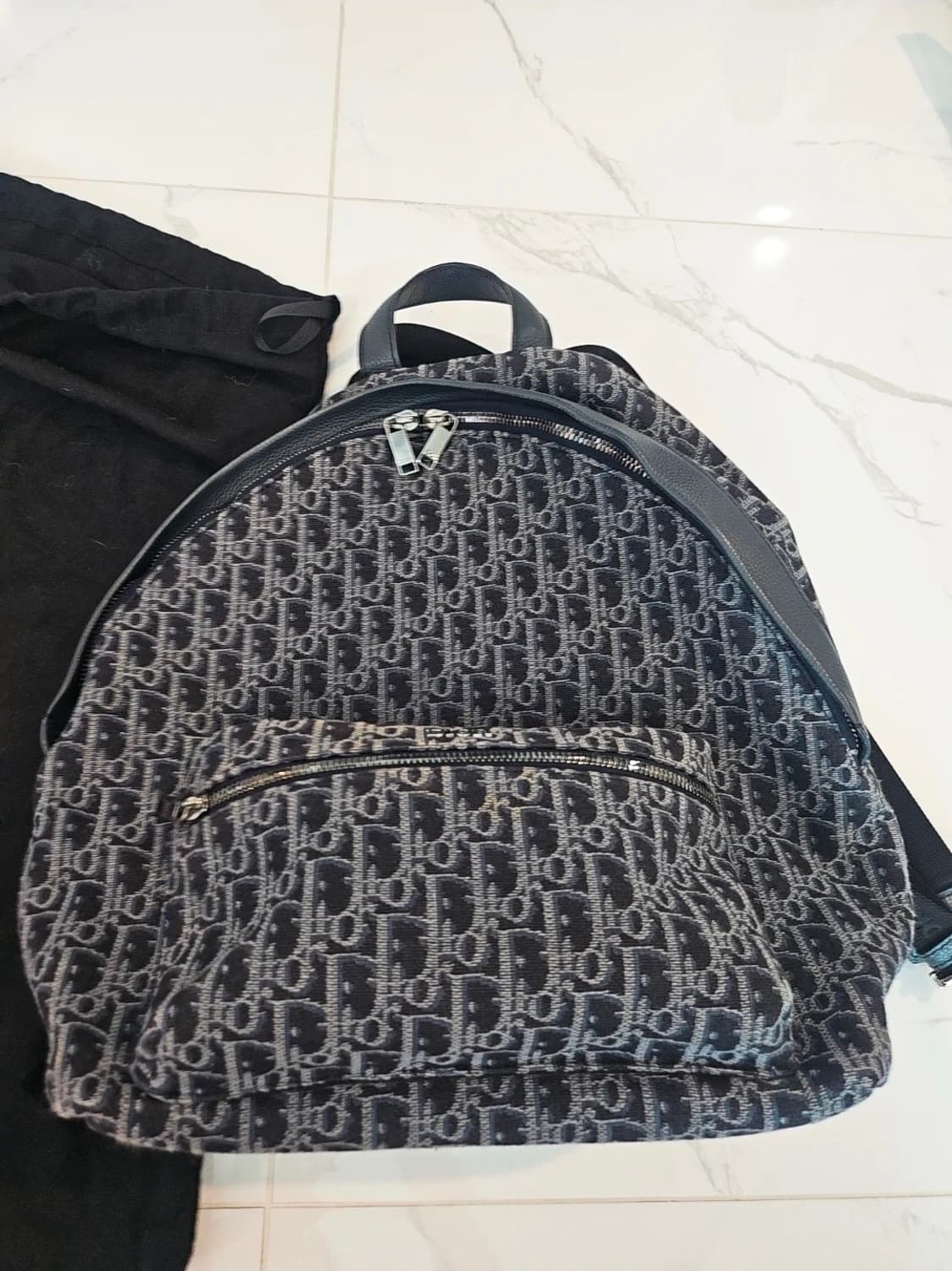 디올 오블리크 라이더 백팩 자카드 블루 상품이미지4