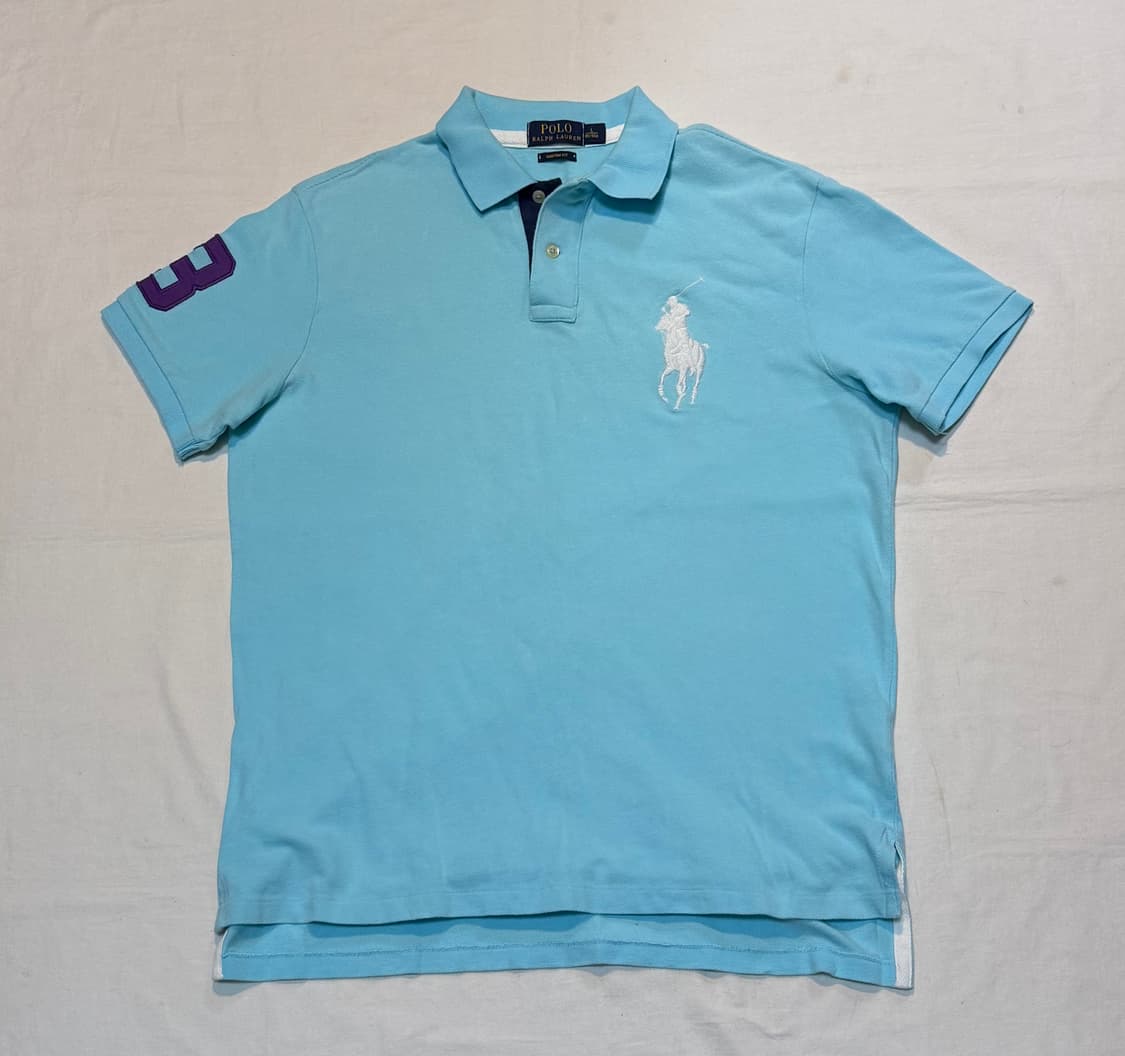 폴로 랄프로렌 빅포니 반팔 카라티 스카이블루 상품이미지1