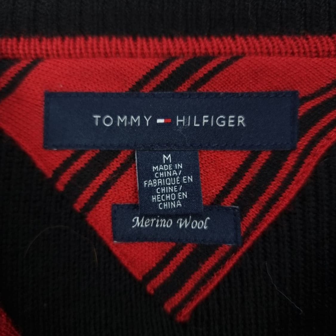 [타미힐피거] 로고 자수 니트 집업 가디건 블랙 M18639 상품이미지8